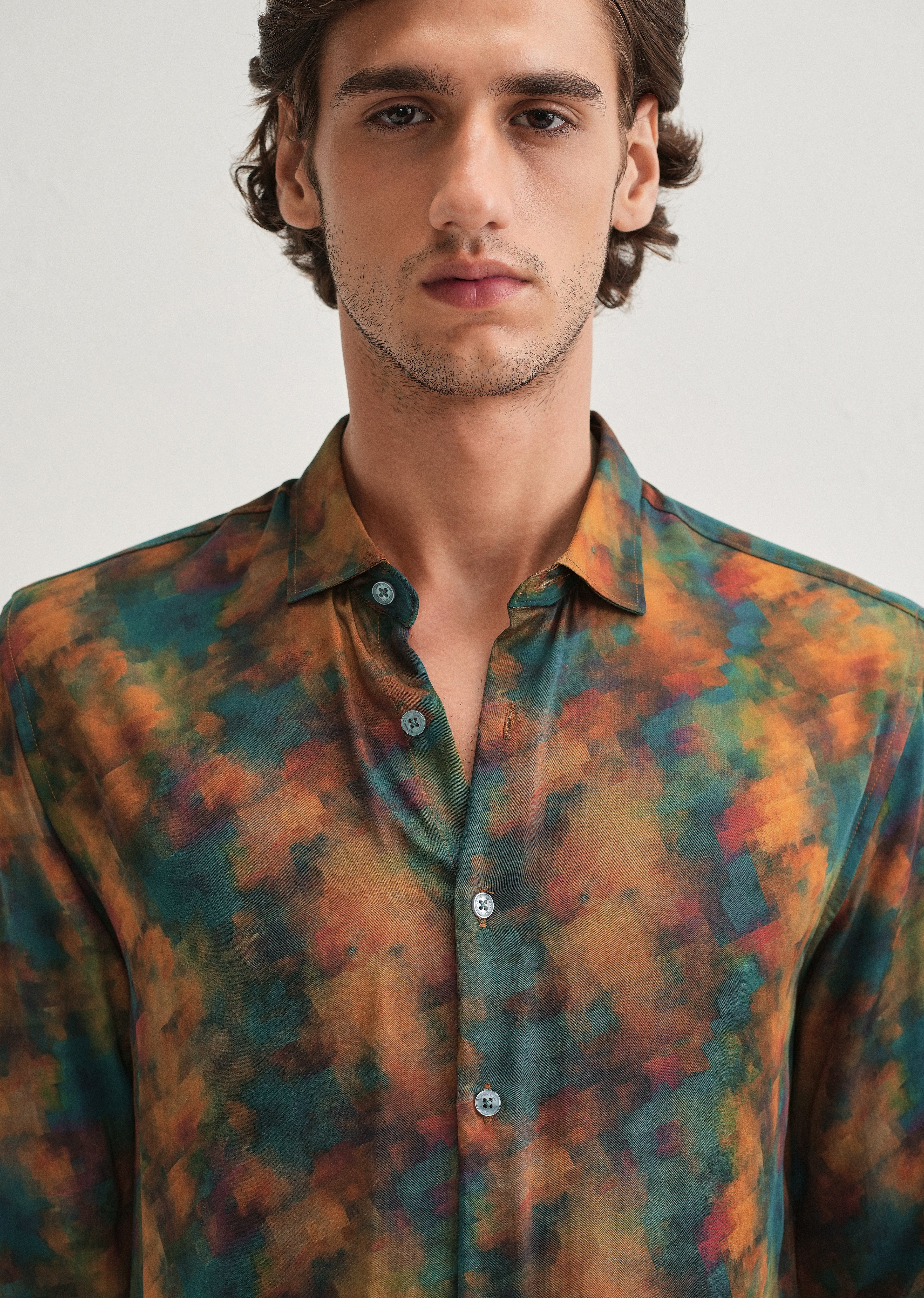 Multi Color Abstract Printed Shirt