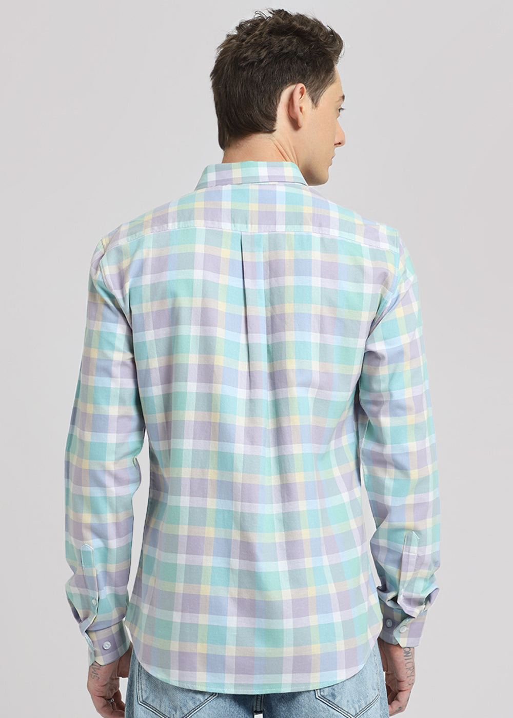 Multicolour Pink Oxford Cotton Check Shirt