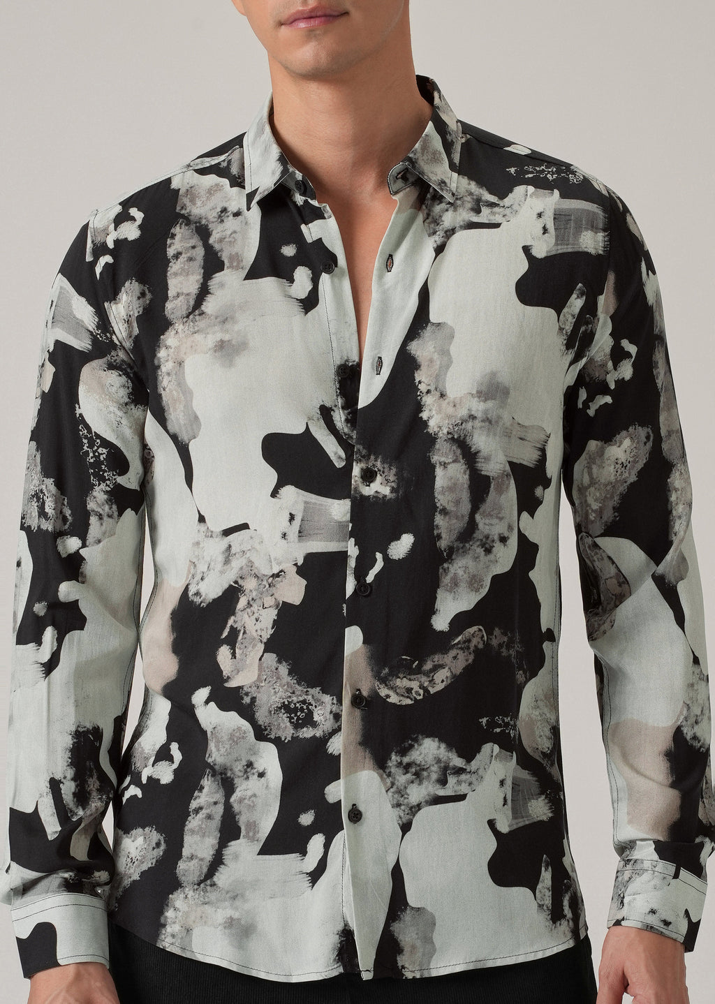 Black Neutral Print Shirt