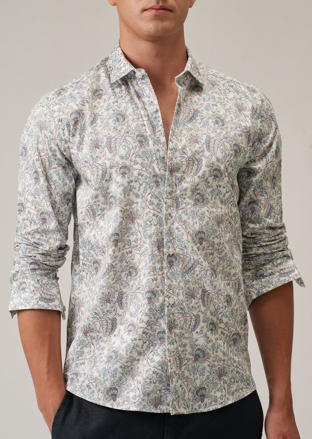 Off-White Ditsy Floral Print Shirt