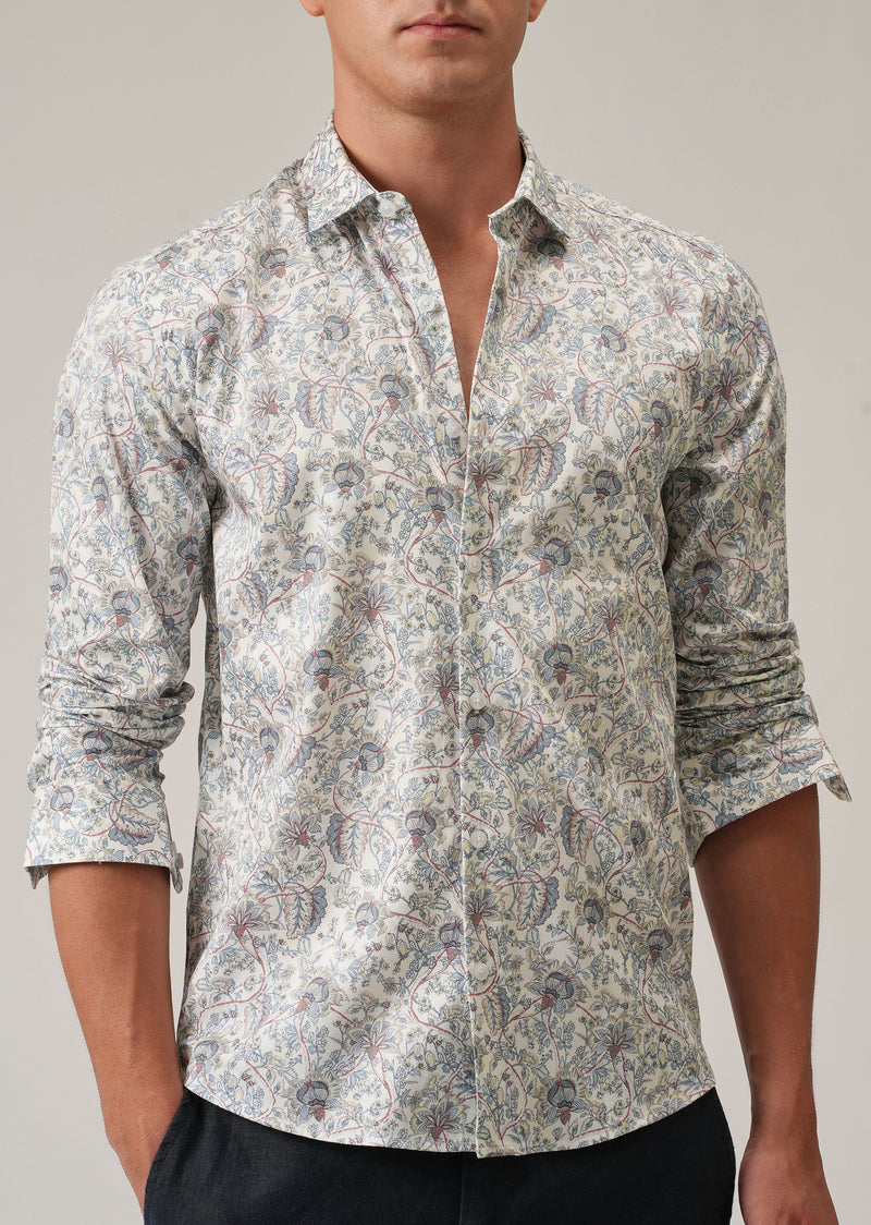 Off-White Ditsy Floral Print Shirt