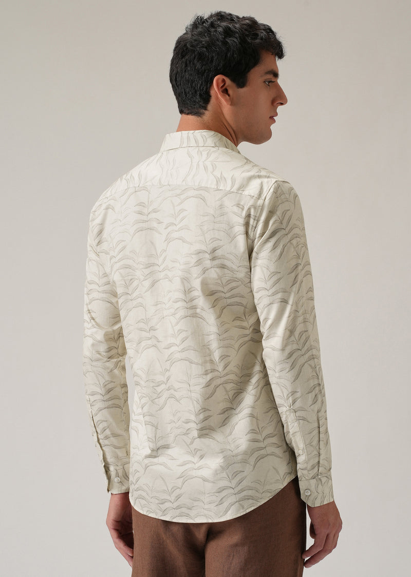 Off-White Leaf Print Shirt