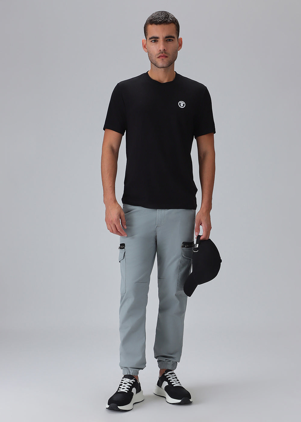 Oxford Gray Elasticated Cargo Pant