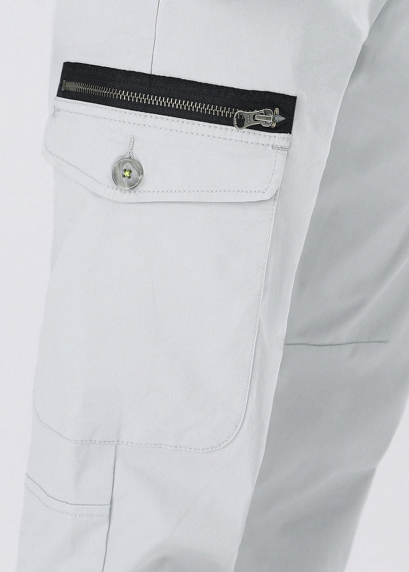 Pearl Gray Elasticated Cargo Pant