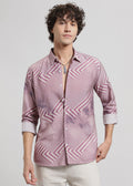 Pink Linear Print shirt