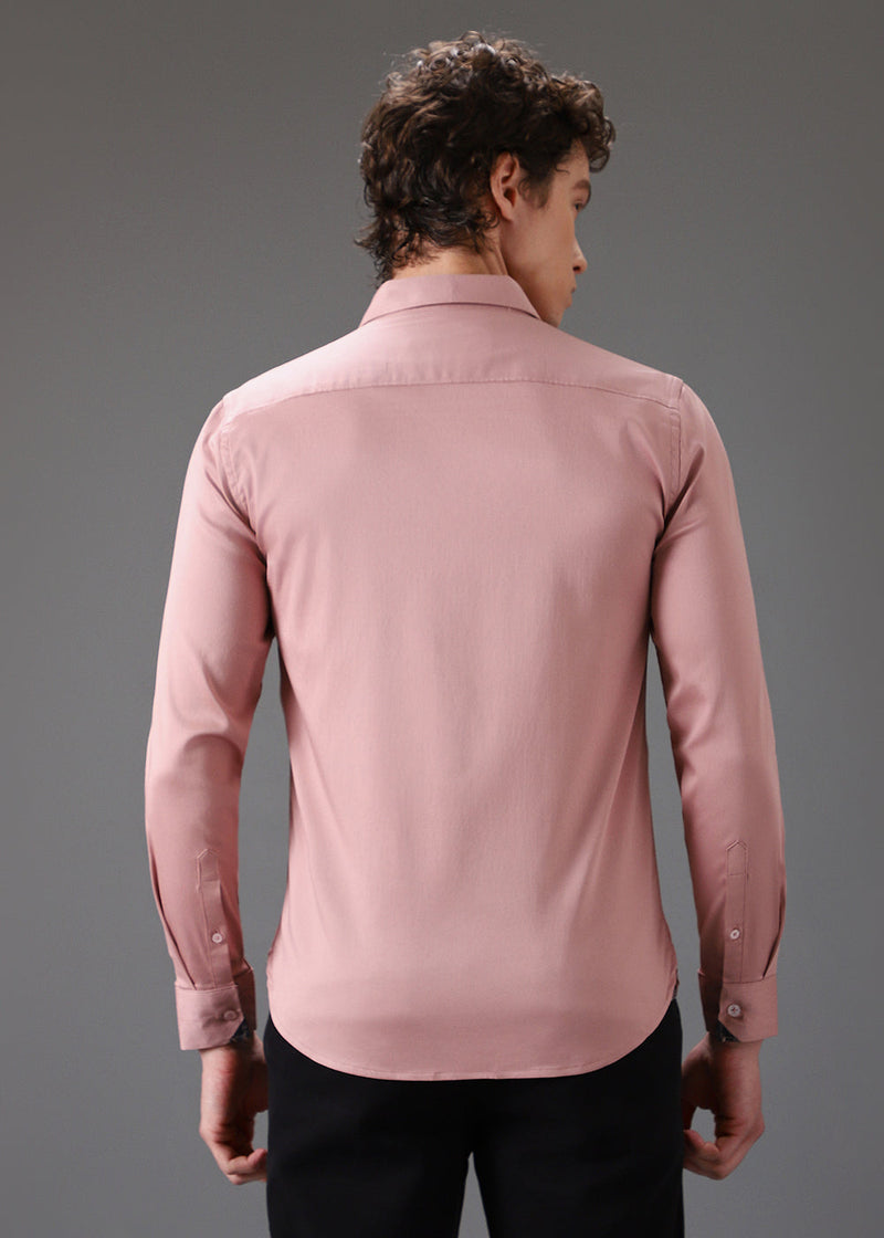 Pink Printed Cuff Shirt