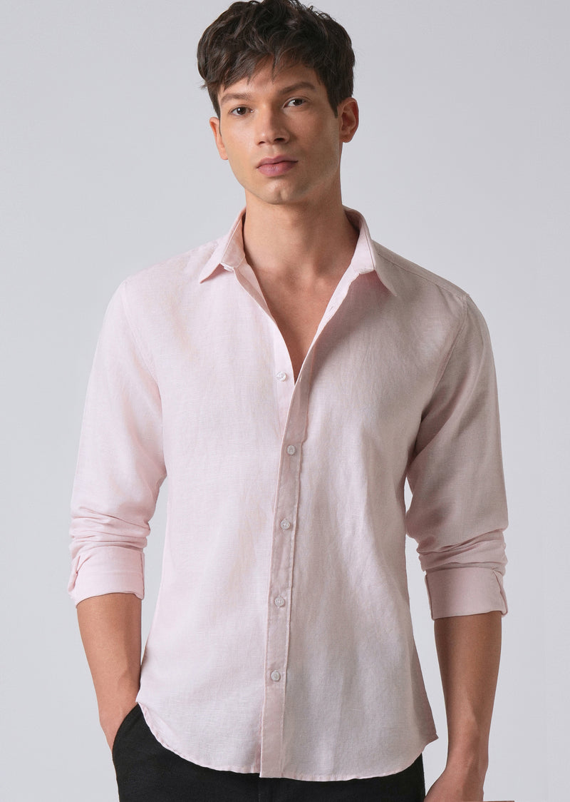 Pink Linen Shirt