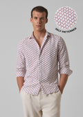 Red Self Pattern Shirt