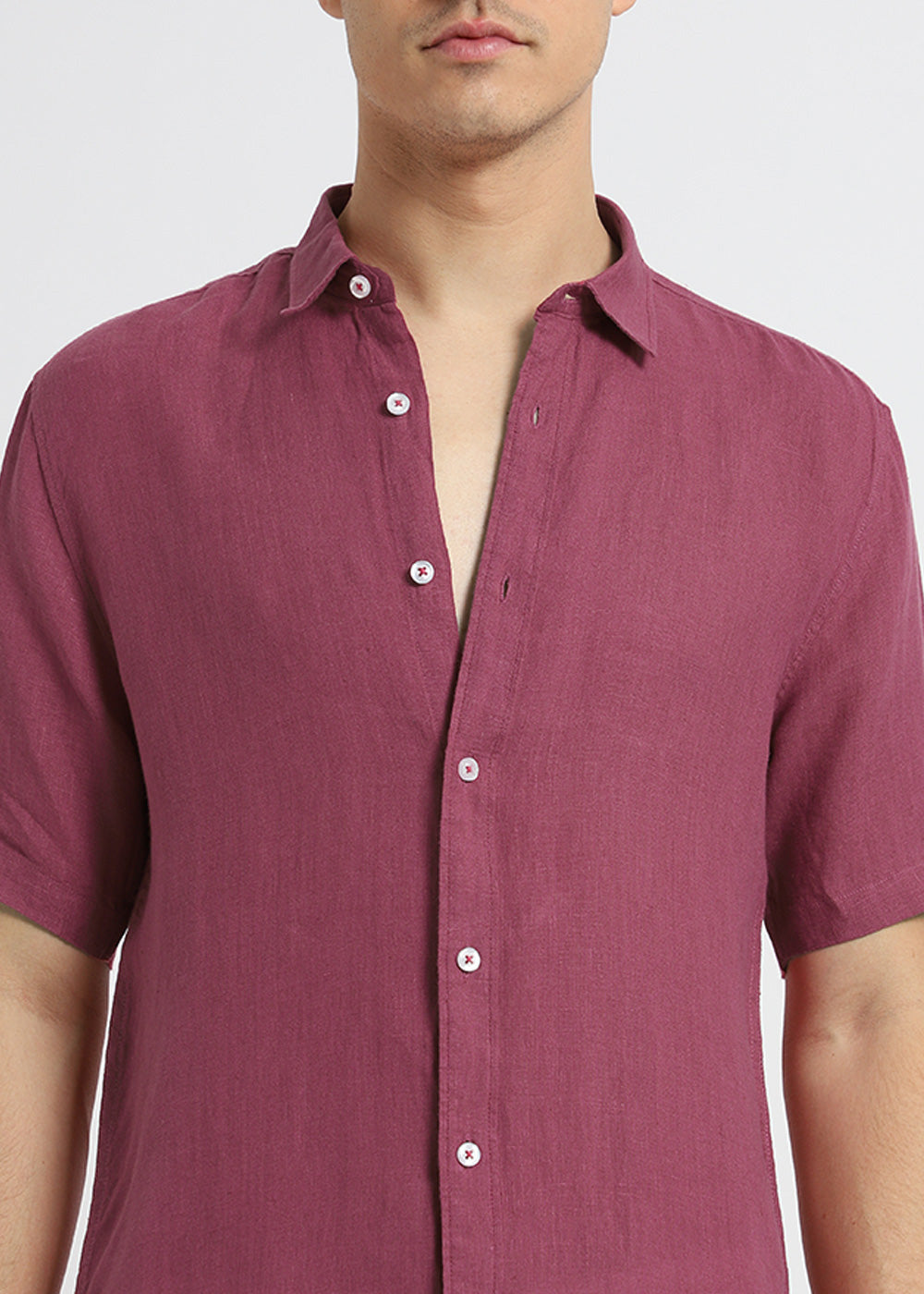 Garnet Rose Linen Shirt