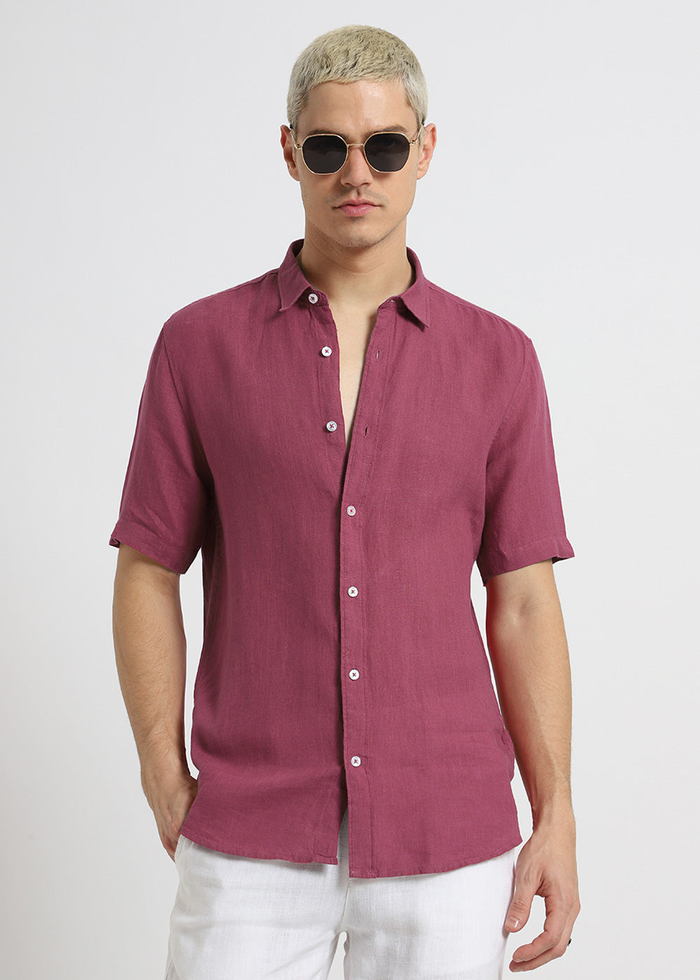 Garnet Rose Linen Shirt