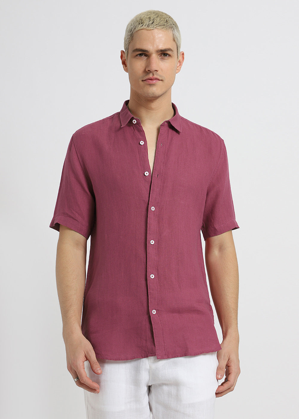 Garnet Rose Linen Shirt