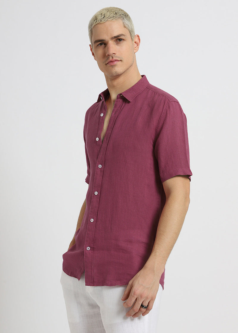 Garnet Rose Linen Shirt