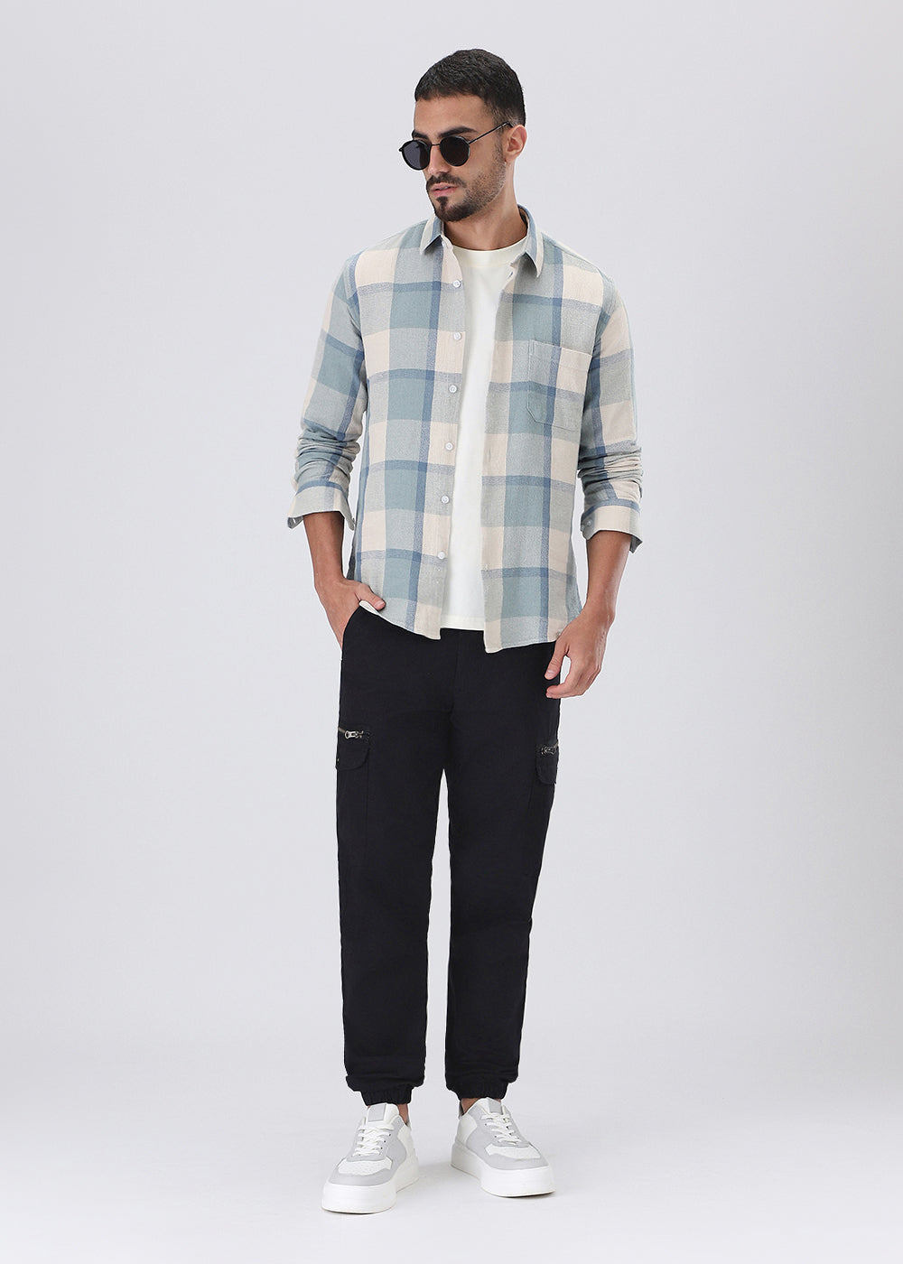 Royal Blue Elasticated Cargo Pant