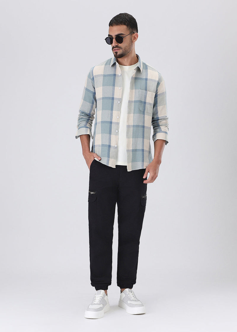 Royal Blue Elasticated Cargo Pant