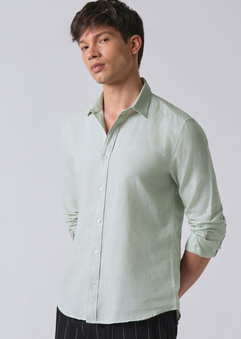 Sage Green Linen Shirt
