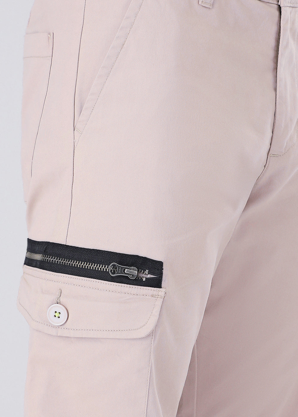 Sand Pink Elasticated Cargo Pant