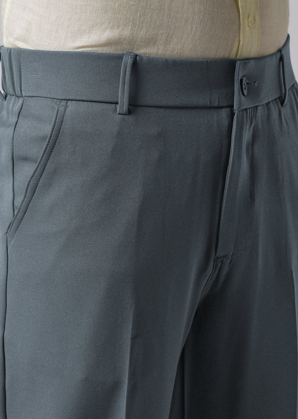 Slate Grey Relaxed Fit Trousers