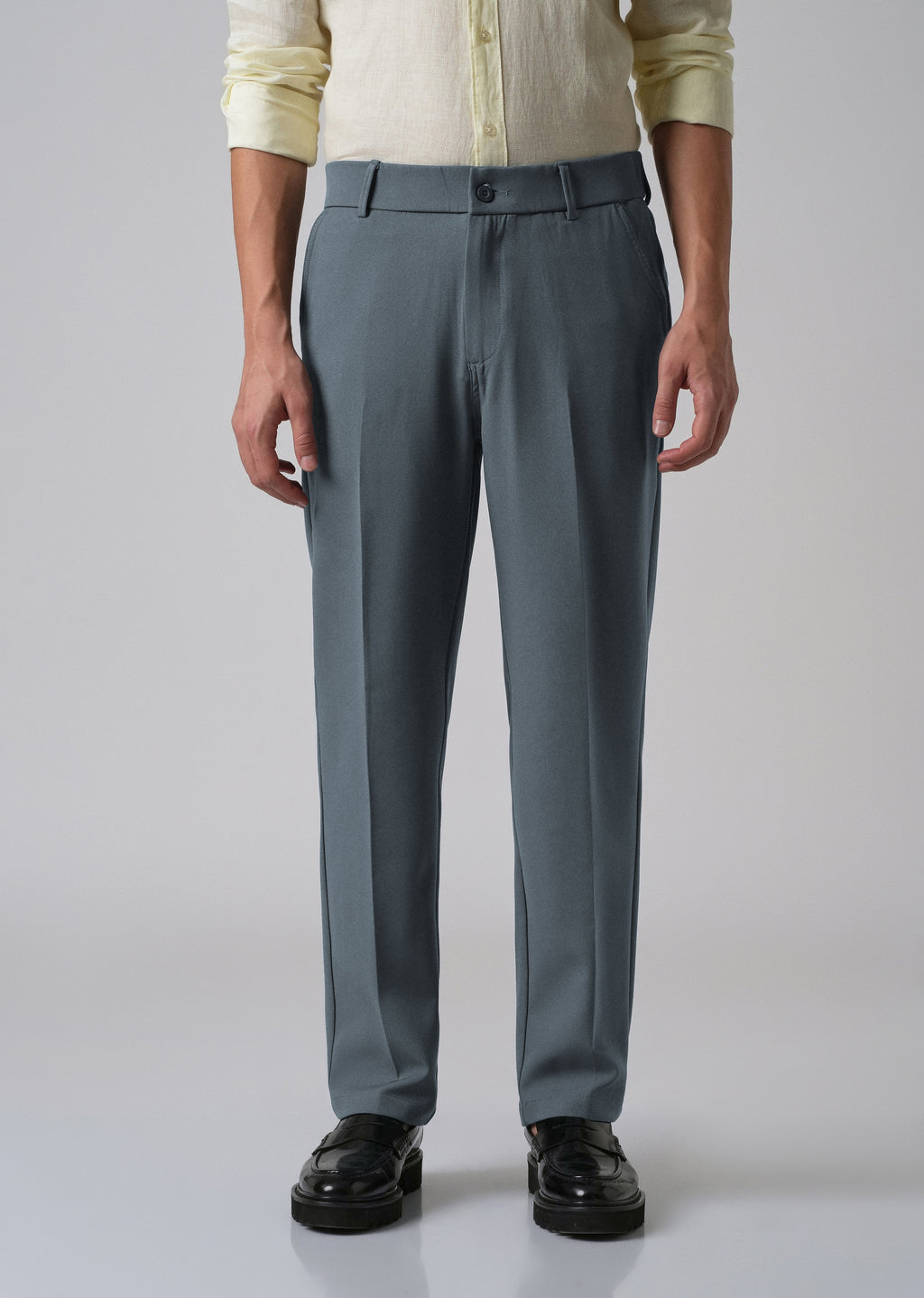 Slate Grey Relaxed Fit Trousers