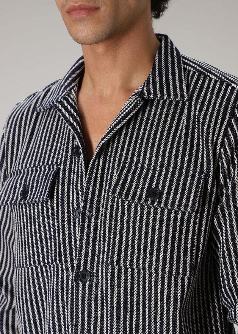 Striped Blue Shacket