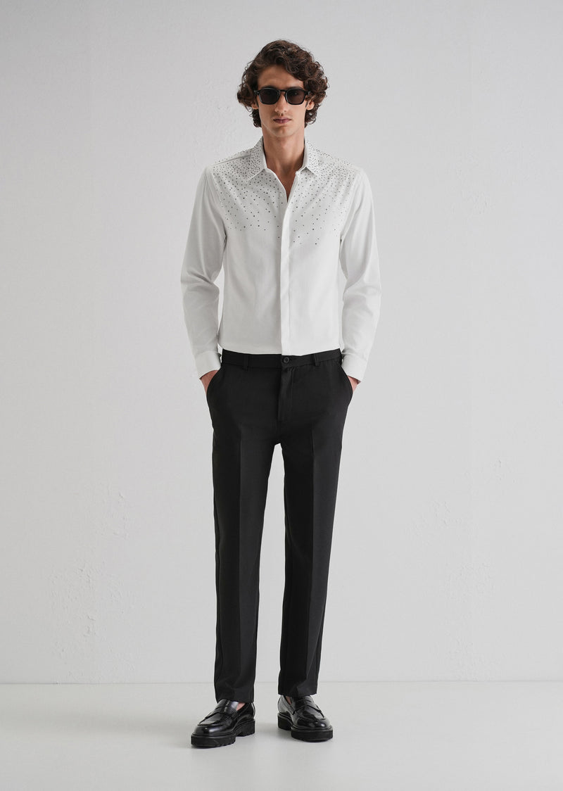 Stud White Designer Shirt