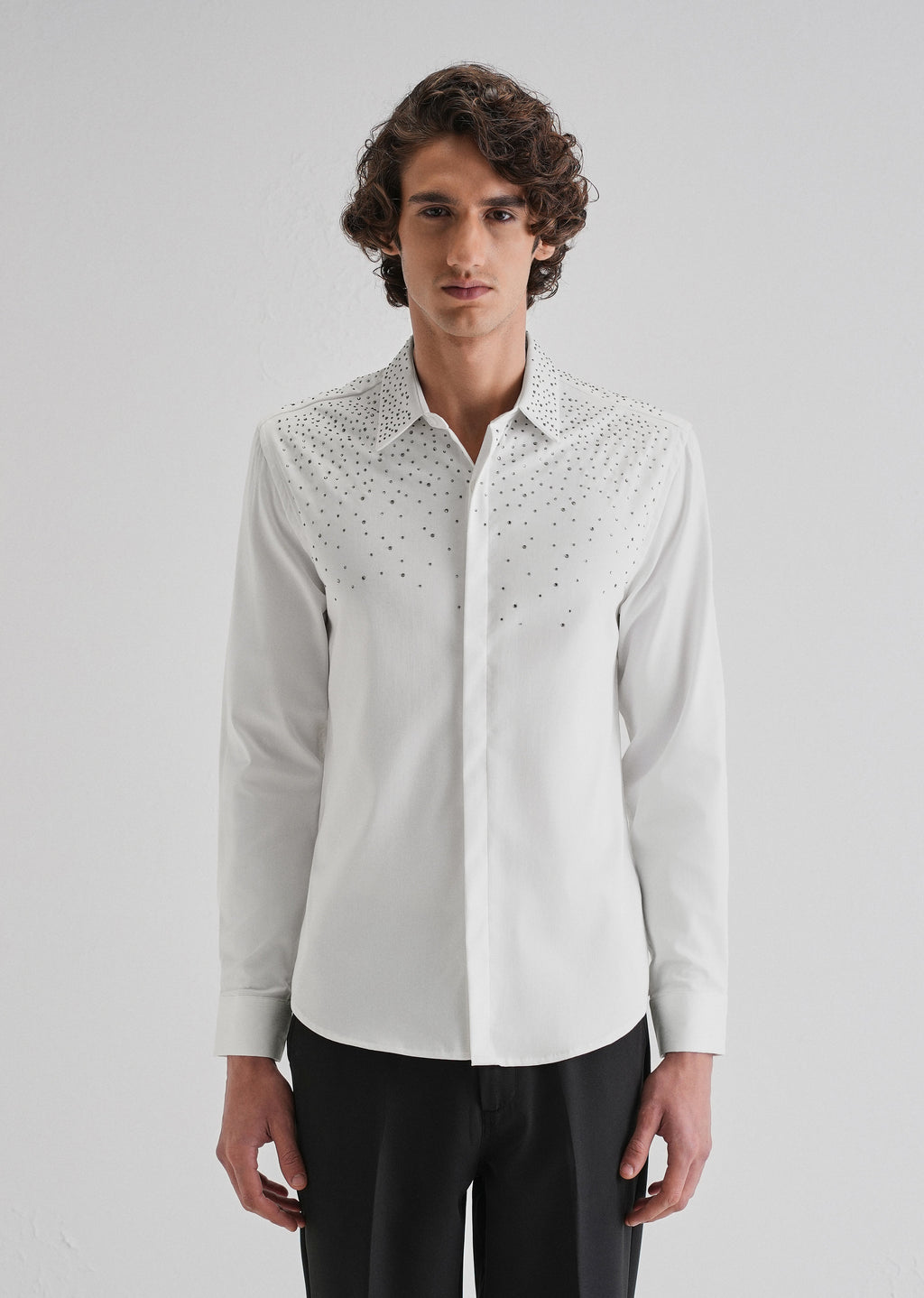 Stud White Designer Shirt