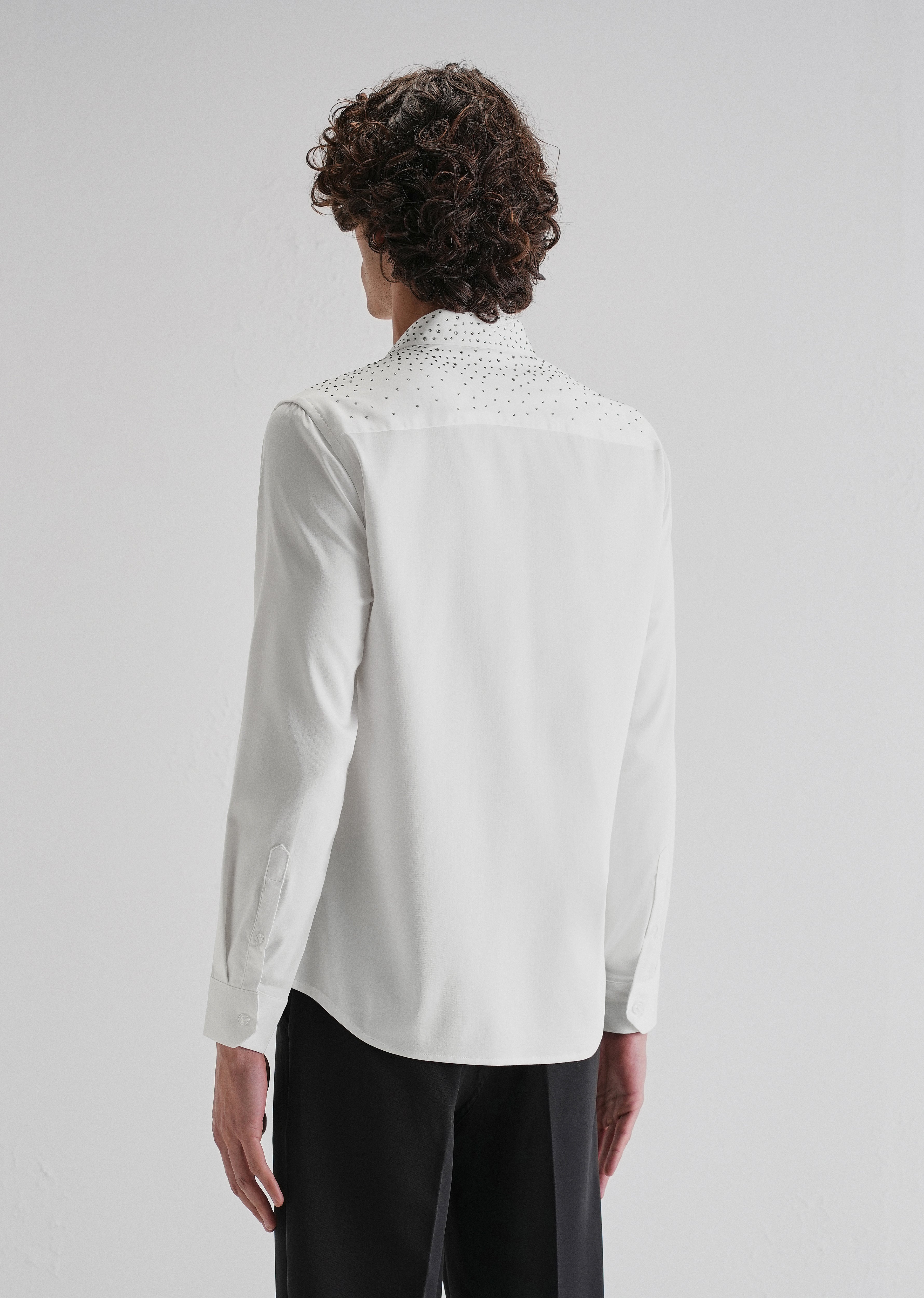 Stud White Designer Shirt