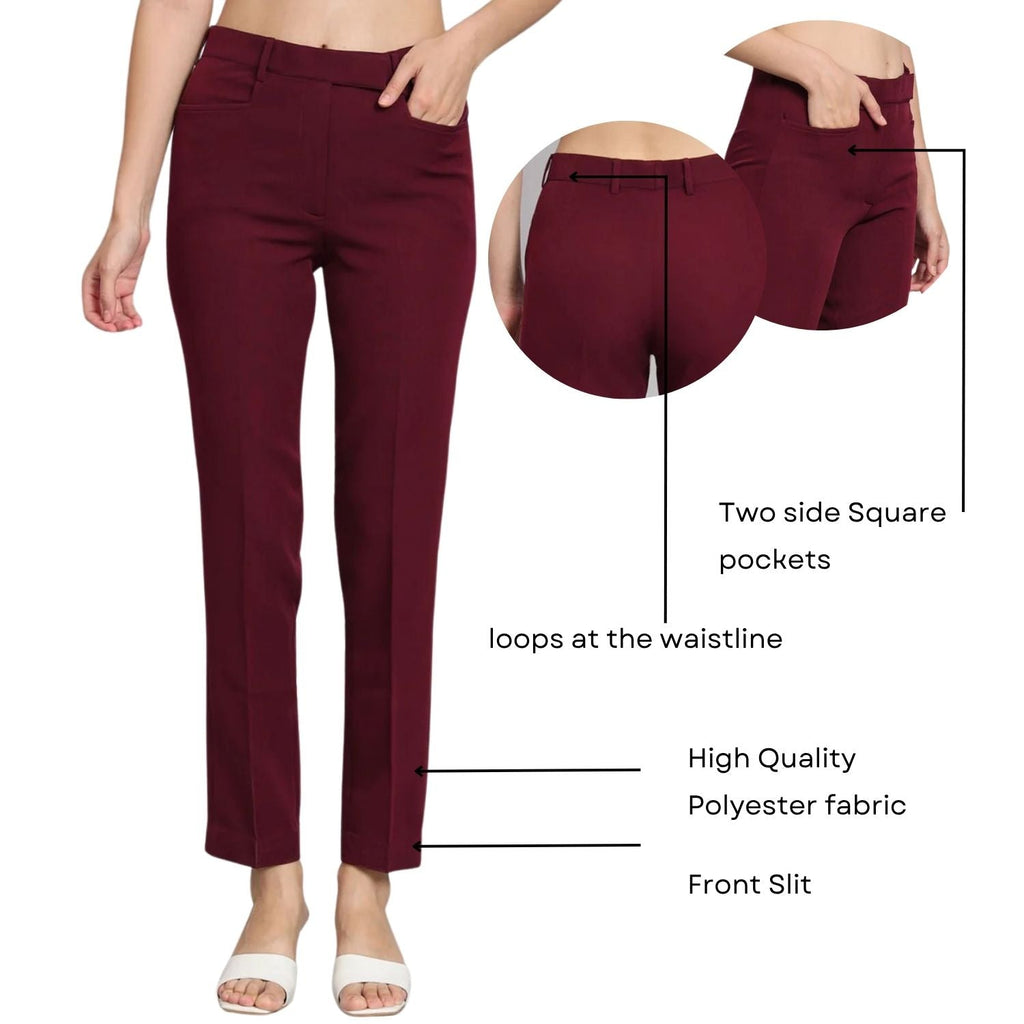 Women Mid-Rise Original Easy Wash Trousers