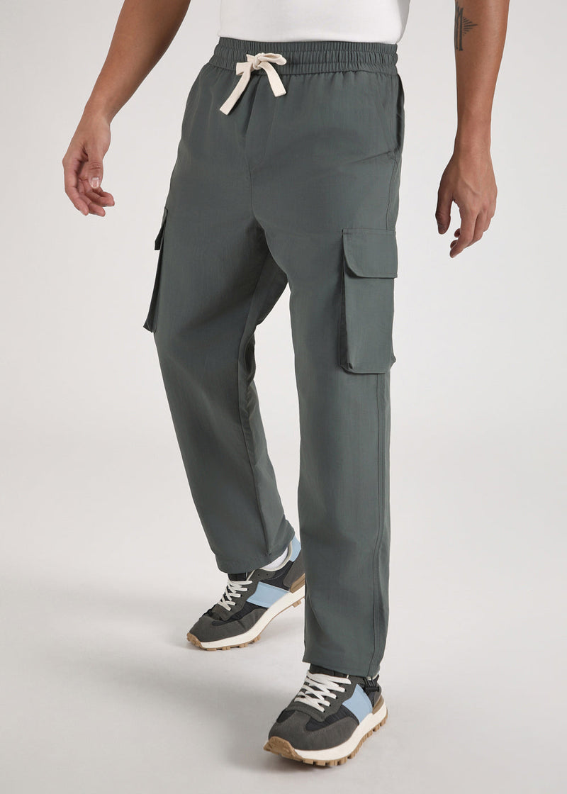 Sage Grey Relaxed Fit Cargo Pant