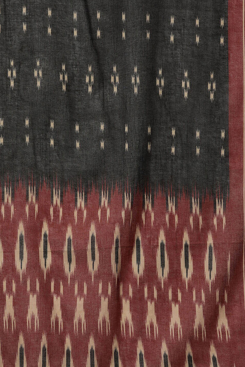 Brown Rayon Blend Straight Kurta Pant With Dupatta - Red