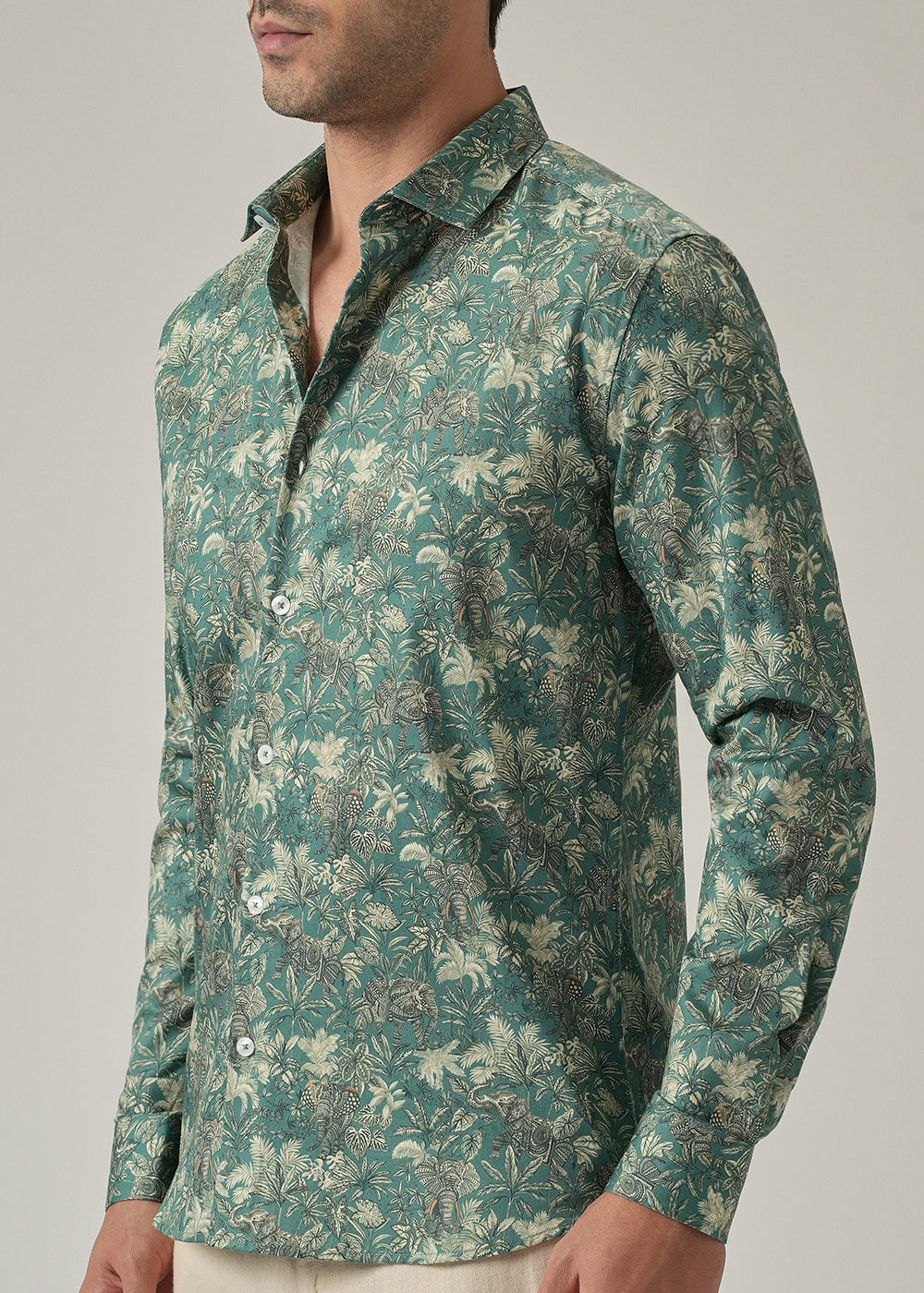 Vintage Botanical Print Shirt