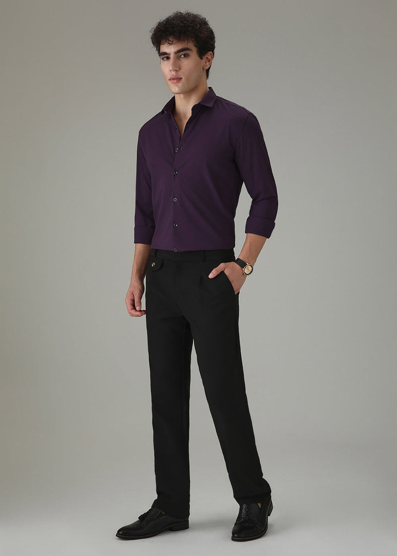 Violet Plain Wrinkle Free Shirt