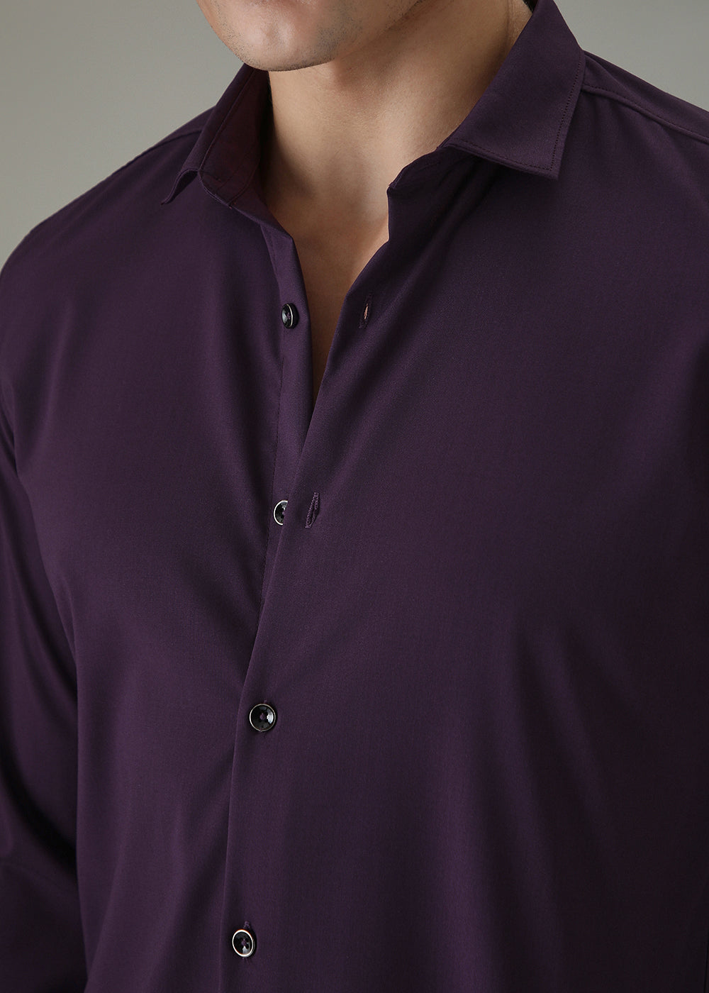 Violet Plain Wrinkle Free Shirt