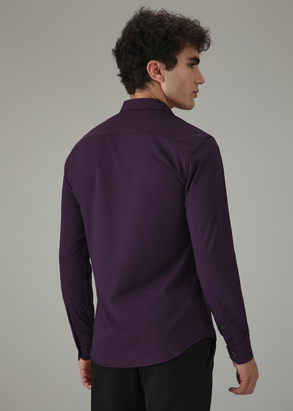 Violet Plain Wrinkle Free Shirt