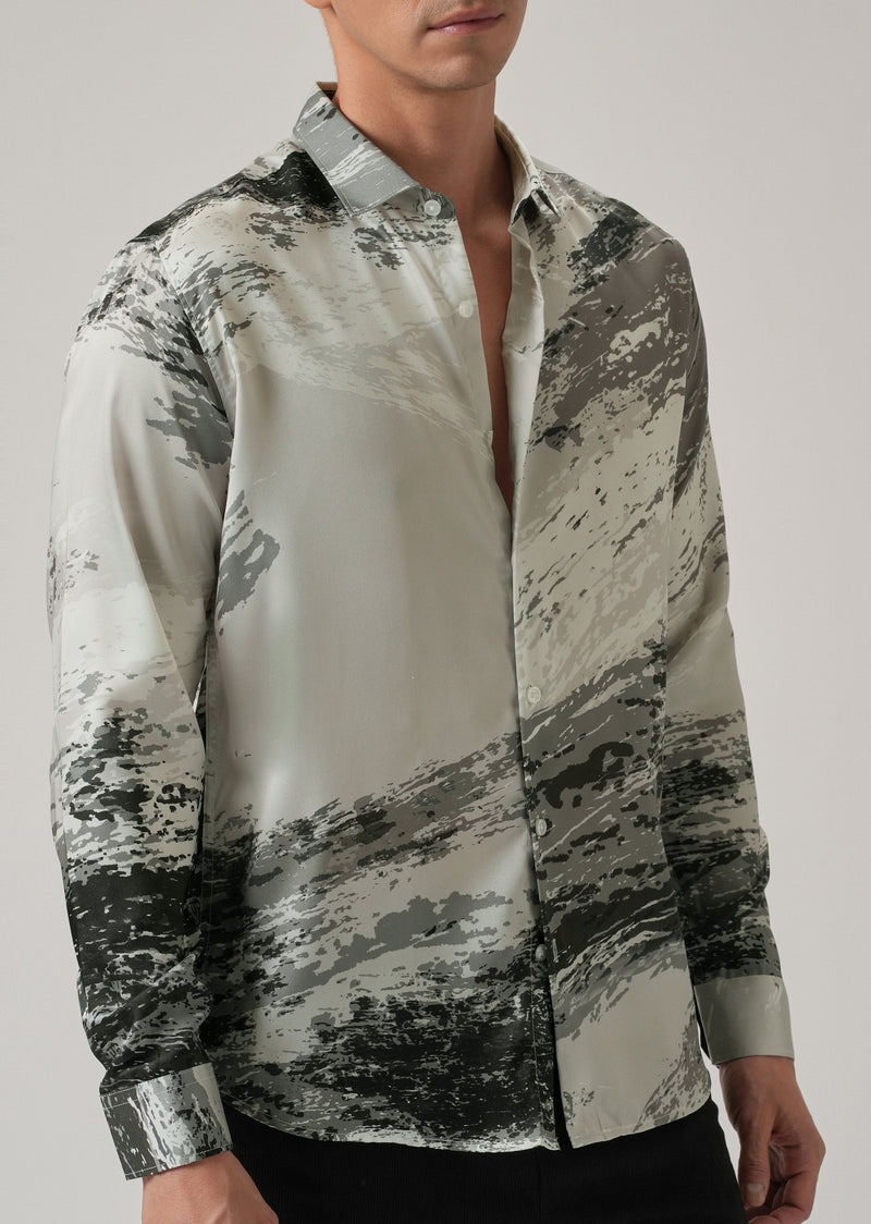 Watercolor Wash Print Shirt