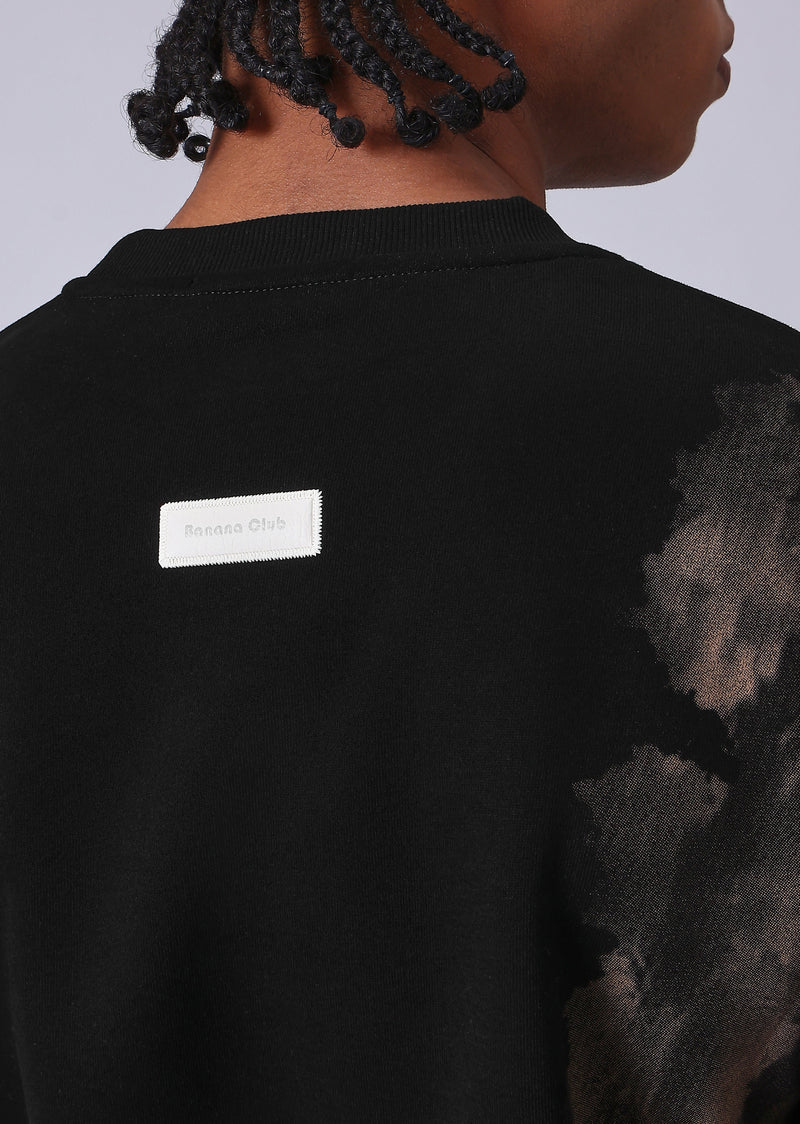 Waved Black Sweatshirt