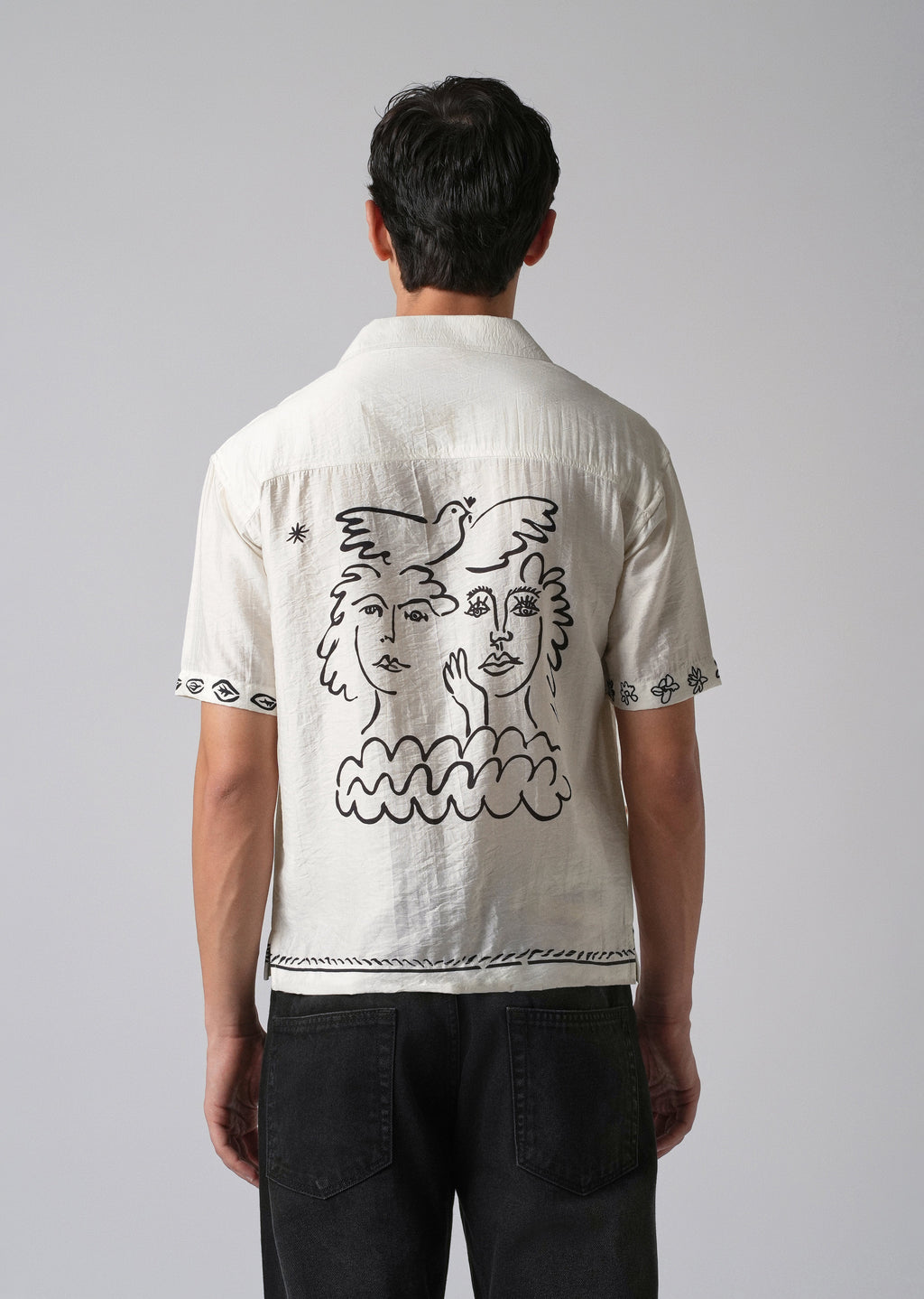 White Folk Print Shirt