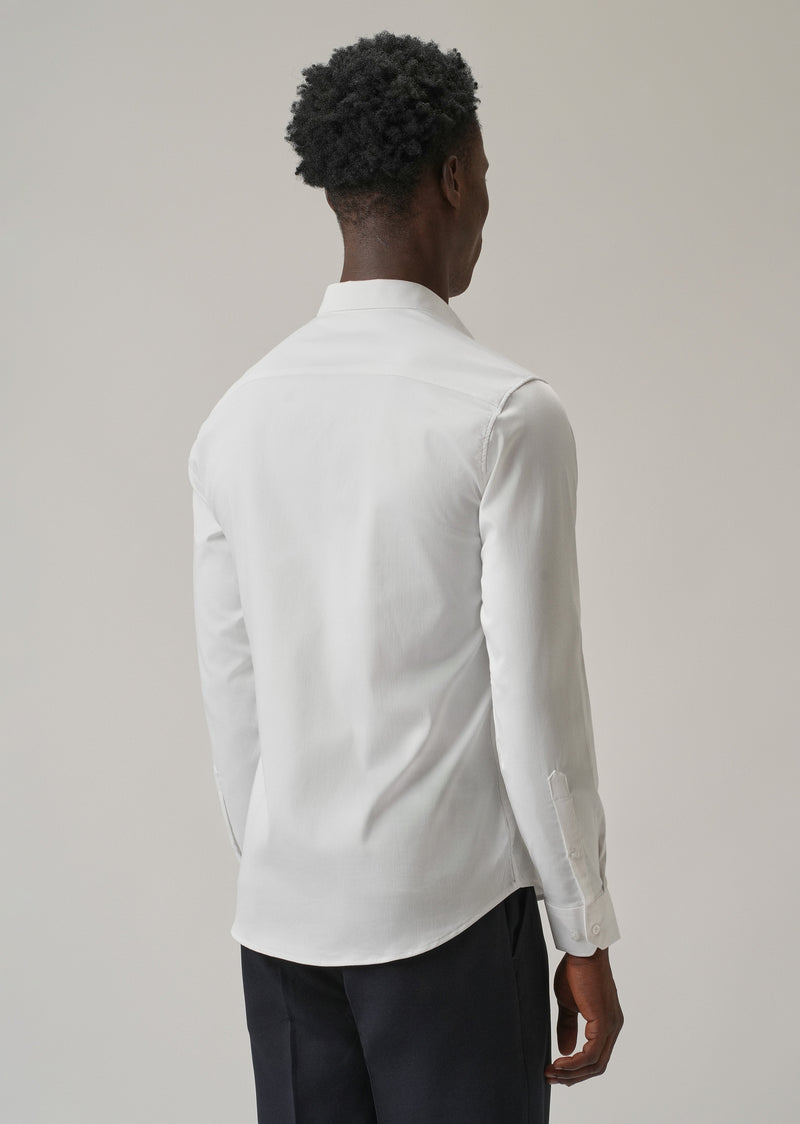 White Handcrafted Dragon Designer Shirt