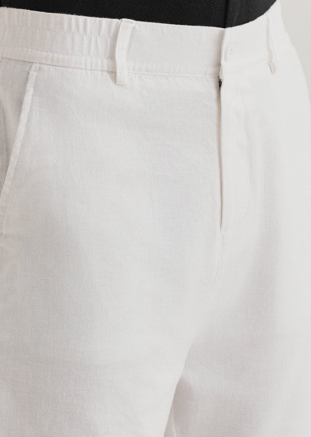 White Linen Shorts