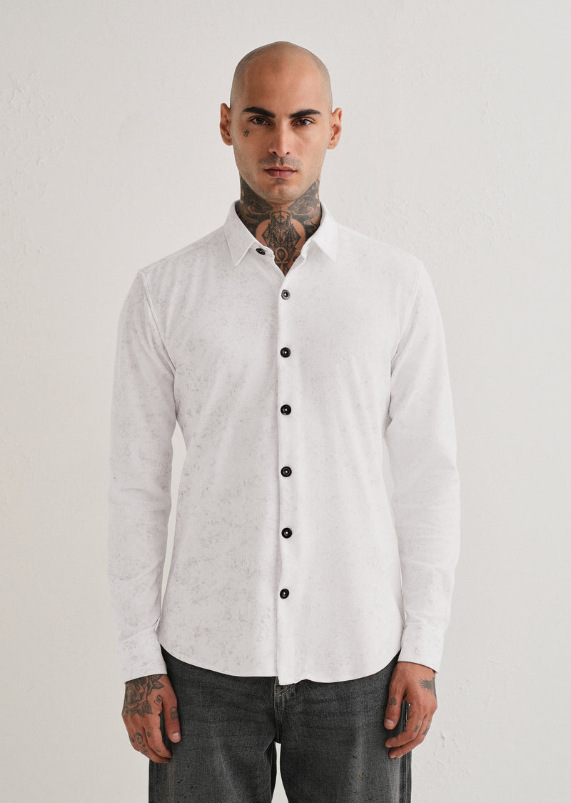 White Knitted Shirt
