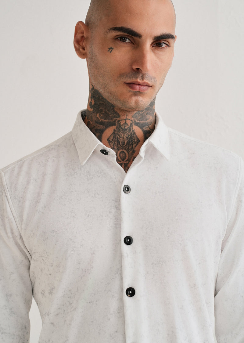 White Knitted Shirt