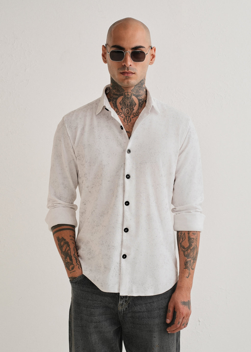 White Knitted Shirt