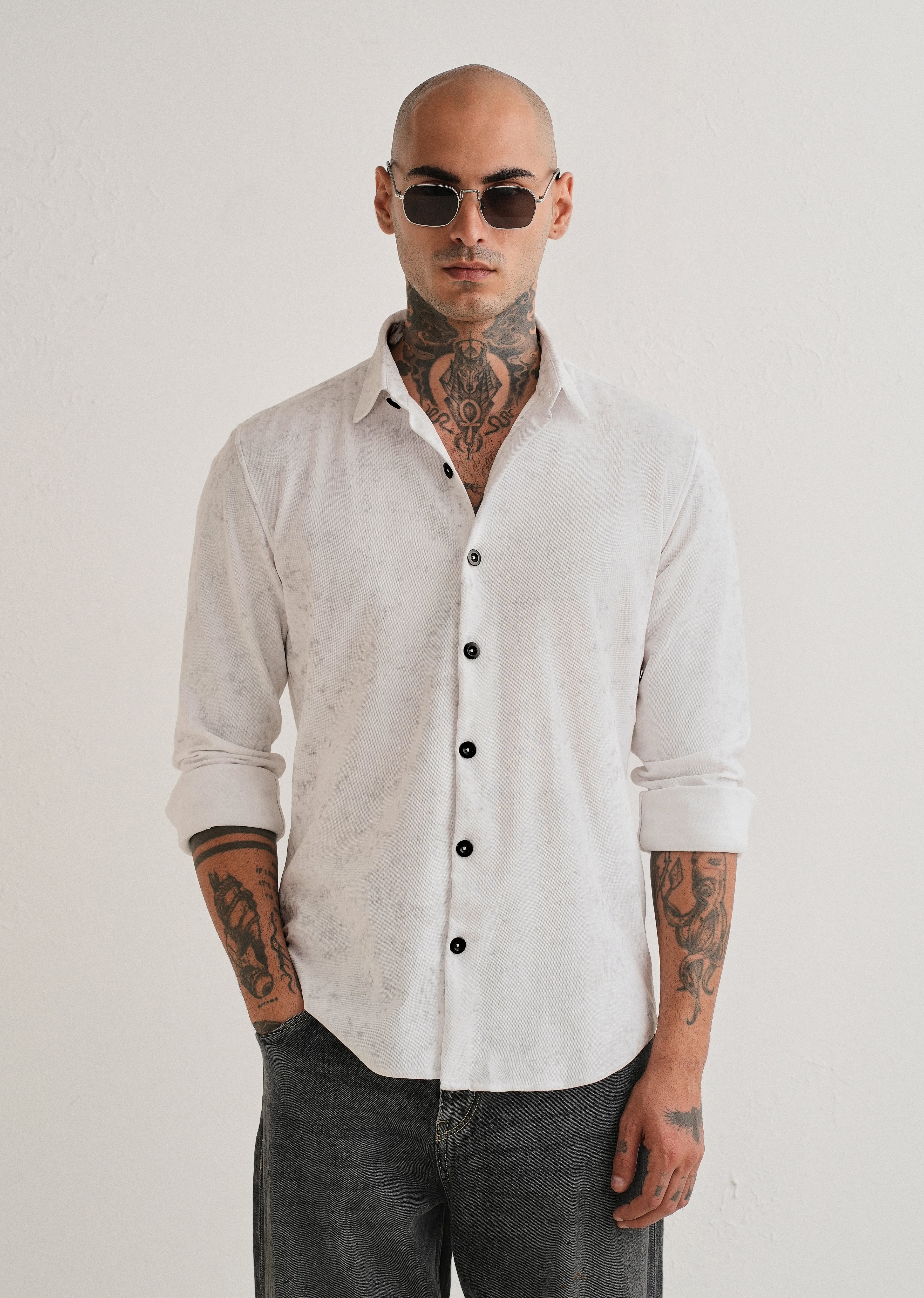 White Knitted Shirt