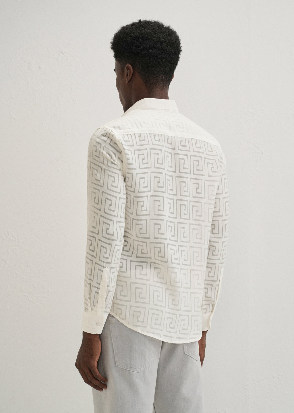 White Laser Cut Shirt