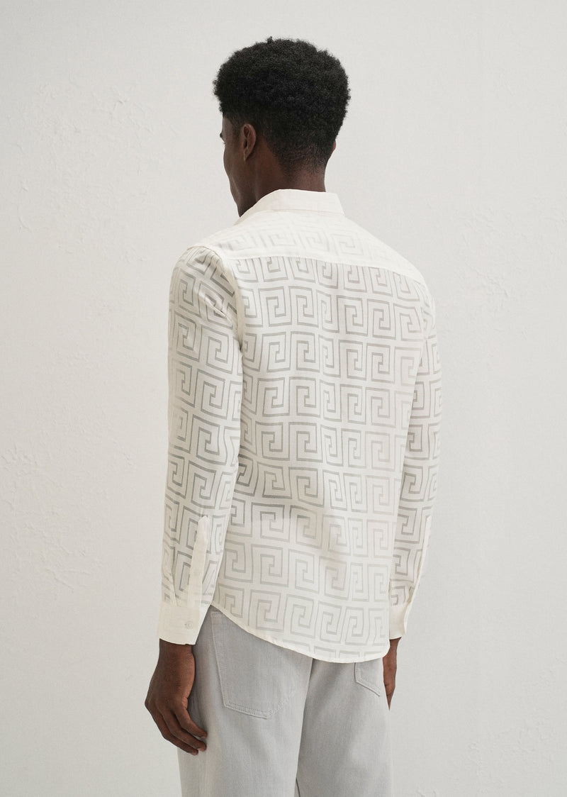 White Laser Cut Shirt