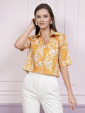 Athena Floral Printed Shirt-Style Top