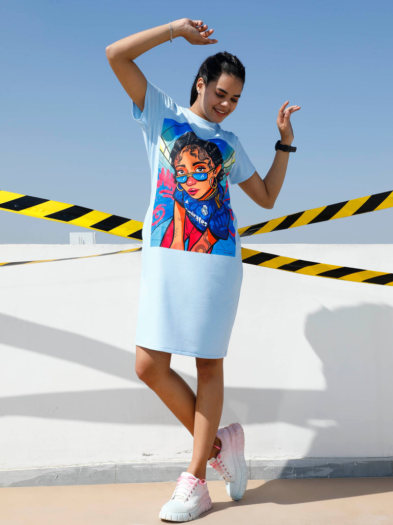 Athena Unapologetic Print T Shirt-Dress