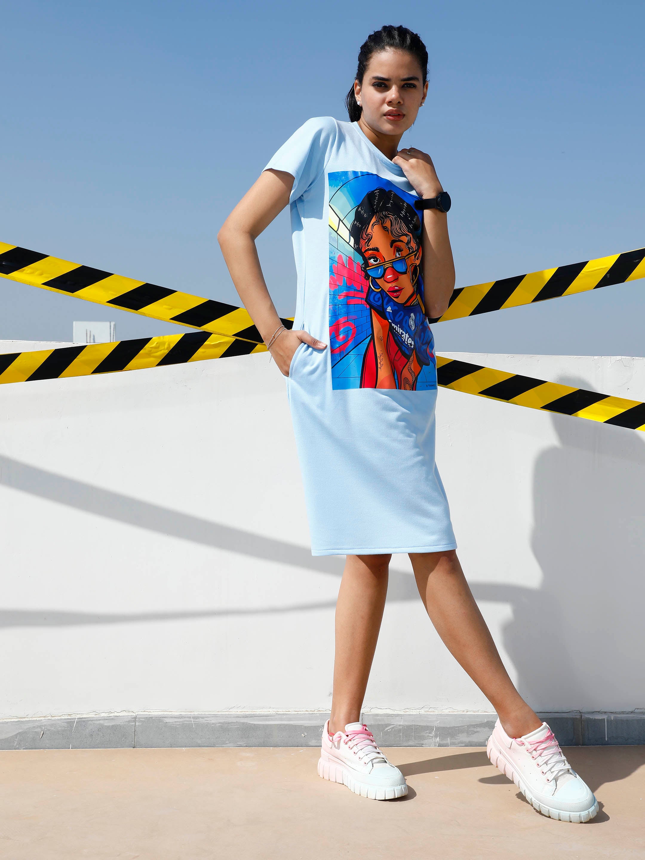 Athena Unapologetic Print T Shirt-Dress