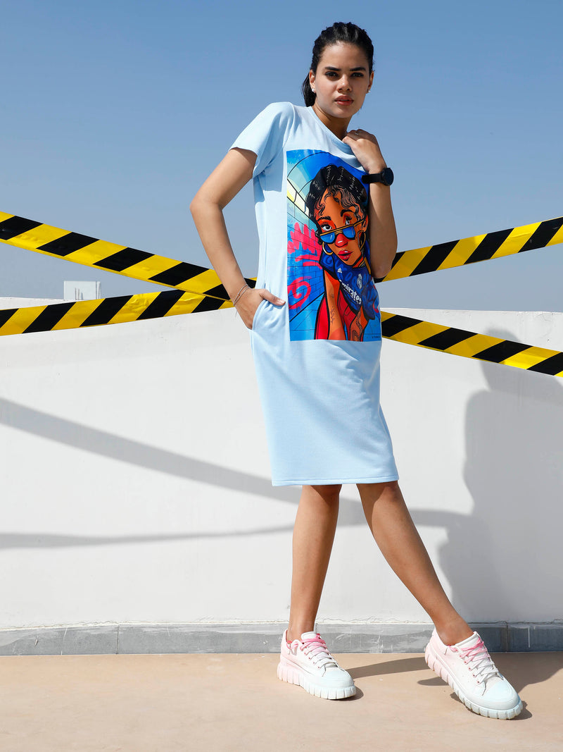 Athena Unapologetic Print T Shirt-Dress