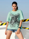 Athena Unapologetic Women Drop-Shoulder Sleeves T Shirt