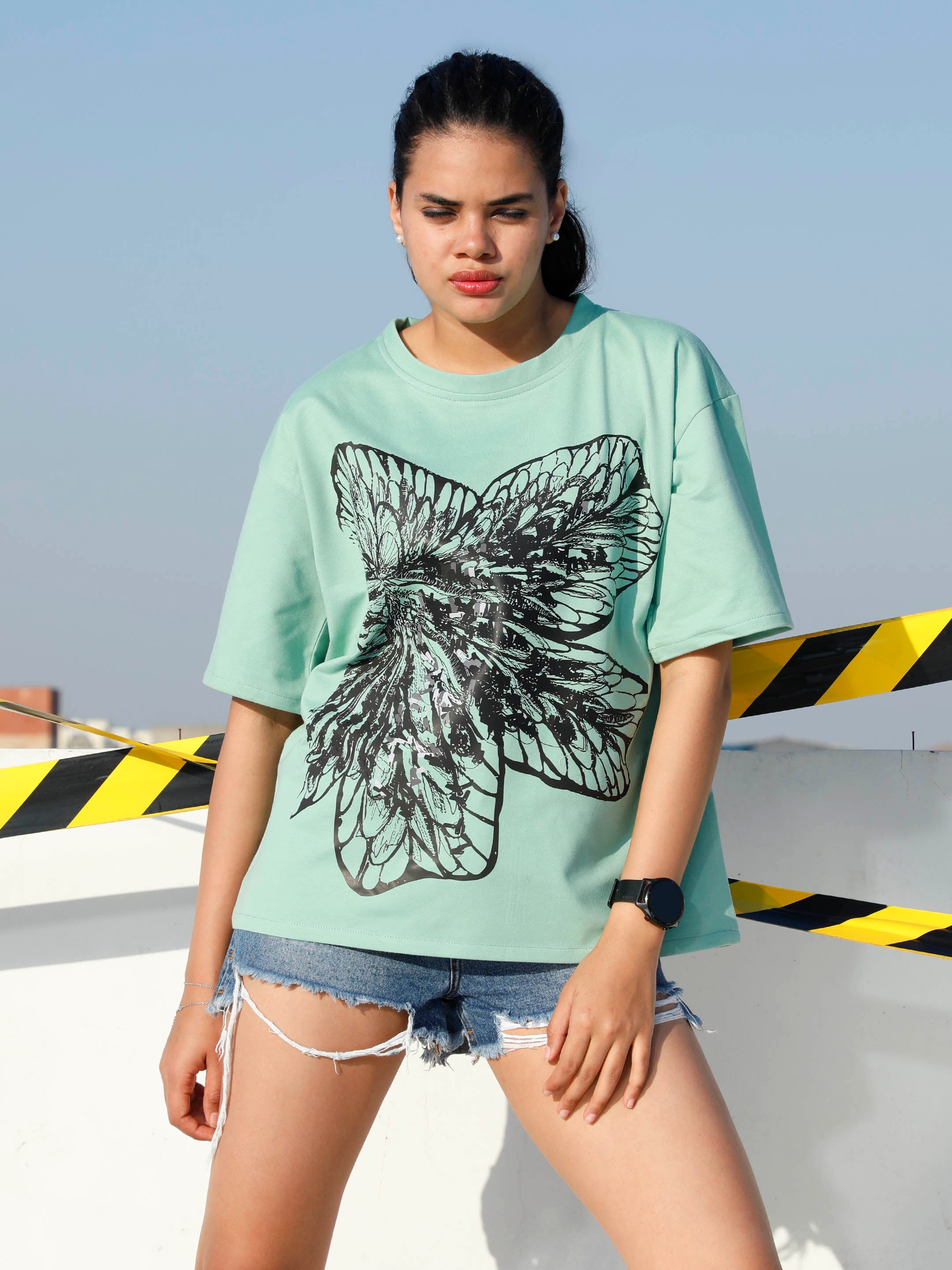 Athena Unapologetic Women Drop-Shoulder Sleeves T Shirt